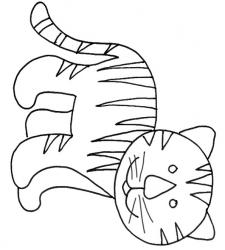 coloriage d'un petit tigre