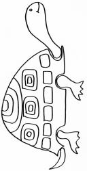 coloriage d'une tortue à motifs géométriques