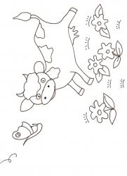 coloriage d'une vache - dessin 6