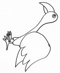 coloriage d'un vautour
