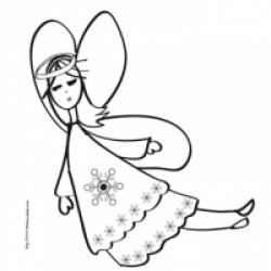 Coloriage des ange de Noël