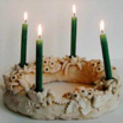 Couronne de l'Avent en pâte à sel