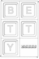 Jouer avec les lettres du prénom Betty