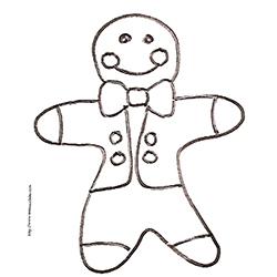 coloriage du bonhomme de pain d'épices