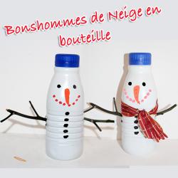Bonhomme de neige bouteille de lait