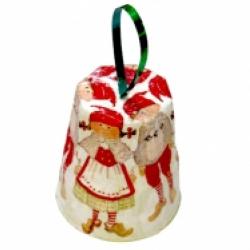 Boule cloche de Noël, verre plastique et serviette en papier