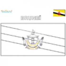 Coloriage drapeau Brunei