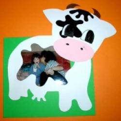 Cadre photo vache, carterie papeterie