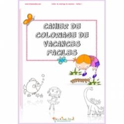 Cahier de coloriage de vacances faciles1