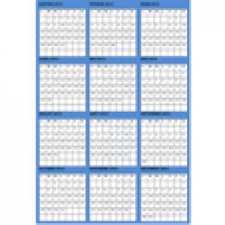 Calendrier mural bleu 2013