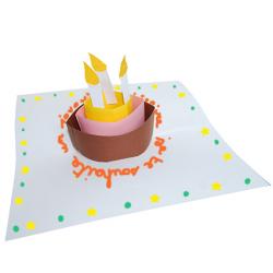 carte pop-up : gateau anniversaire