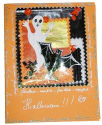 Fabriquer une carte d'alloween fantôme et vampire