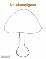 Dessin du gros champignon pour la mosaïque