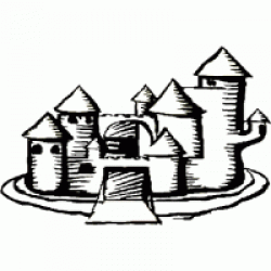 coloriage d'un château fort