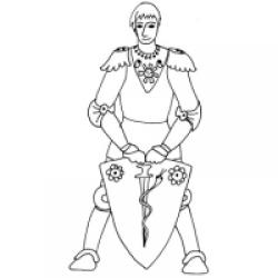 coloriage chevalier