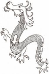 coloriage dragon chinois