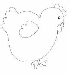 coloriage de poule de Pâques