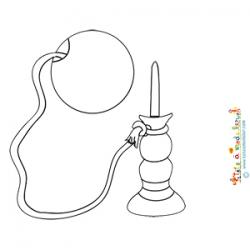 Bilboquet, coloriage d'un bilboquet