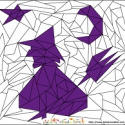 Jeux de coloriage géométrique : Halloween