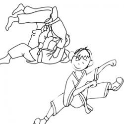 Coloriage Judo