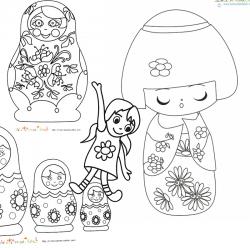 Coloriage de poupées
