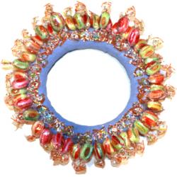 Couronne de Noël en bonbons