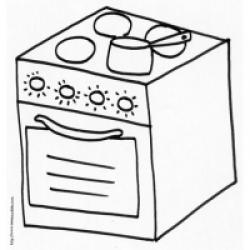 Dessin d'une cuisinière
