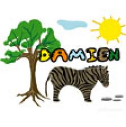 Coloriage Damien - Coloriage prénoms commençant par D