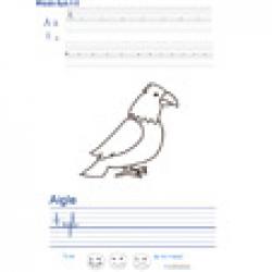 Imprimer la page d'écriture sur l'aigle