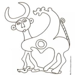 Dessin art antique à colorier