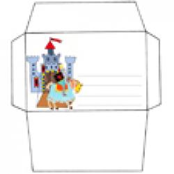 Enveloppe chevalier dragon rouge