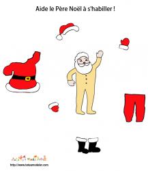 Avtivité pour habiller le Pere Noël et apprendre le nom des vêtements