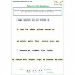 Exercice 1 de grammaire CP