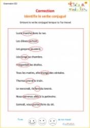 Exercice1 de grammaire CE2 : correction