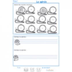 Activités et exercices de soutien scolaire en graphisme maternelle