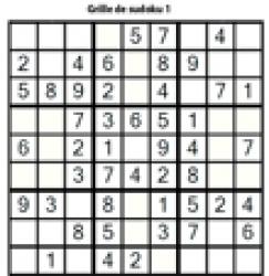 grille 1 de sudoku Primaire cycle 3