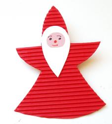 Réaliser des petites décoration Père Noël en carton ondulé pour les fêtes
