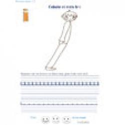 Alphabet : Ecrire et colorier la lettre i en cursif