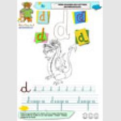 Apprendre la lettre D : Imagier des minuscules