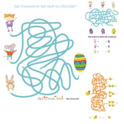 Jeux fils mêlés de Pâques