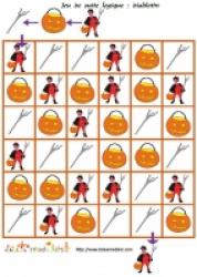 Des jeux de suite logique à imprimer : Halloween