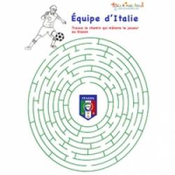 Jeux de Labyrinthes sur le foot à imprimer