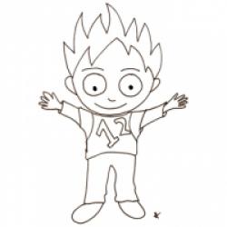 Coloriage de Jo le garçon