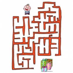 Jeu de labyrinthe sur l'hiver