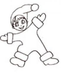 Coloriage de l'enfant lutin