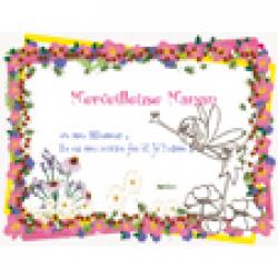 Diplôme merveilleuse maman illustrée de sa petite fée