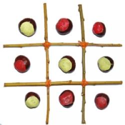 jeu morpion avec des marrons