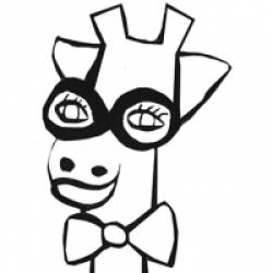 Modèle de porte-message girafe