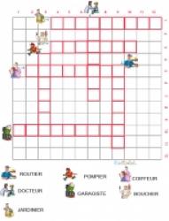 Jeu de mots croisés sur les métiers