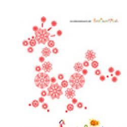 carte avec dragon design flocon